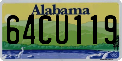 AL license plate 64CU119