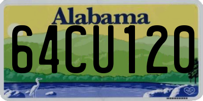 AL license plate 64CU120
