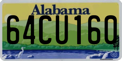 AL license plate 64CU160