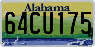 AL license plate 64CU175