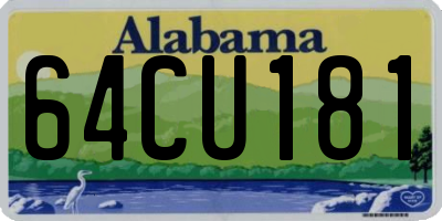 AL license plate 64CU181