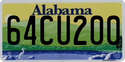 AL license plate 64CU200