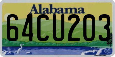 AL license plate 64CU203