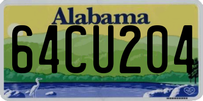 AL license plate 64CU204