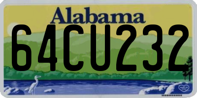 AL license plate 64CU232