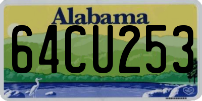 AL license plate 64CU253