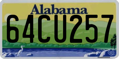 AL license plate 64CU257