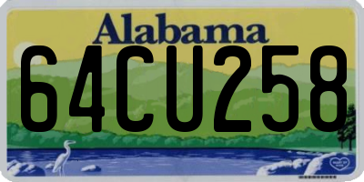 AL license plate 64CU258