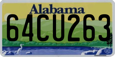 AL license plate 64CU263