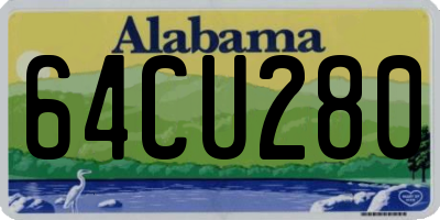 AL license plate 64CU280