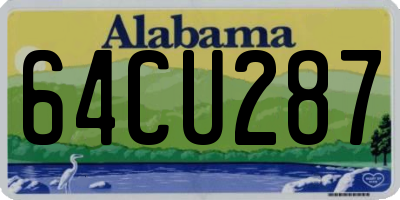 AL license plate 64CU287