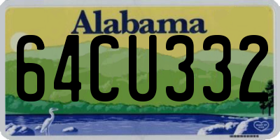 AL license plate 64CU332