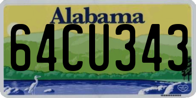 AL license plate 64CU343