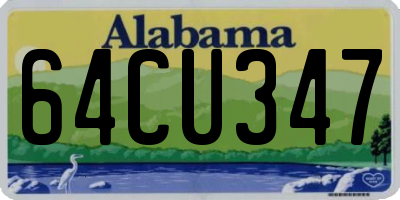 AL license plate 64CU347