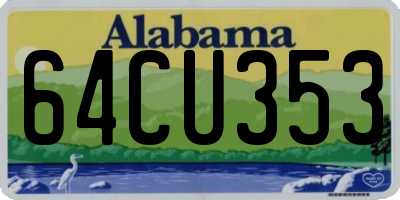 AL license plate 64CU353