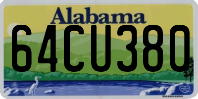 AL license plate 64CU380