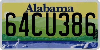 AL license plate 64CU386