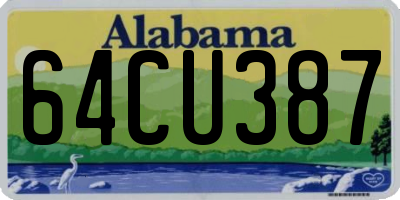 AL license plate 64CU387