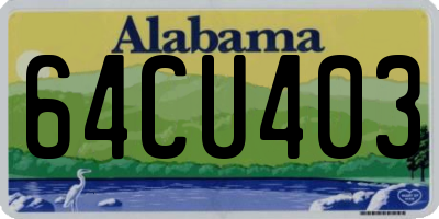 AL license plate 64CU403