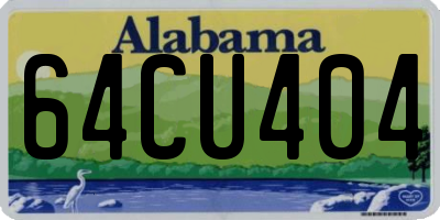 AL license plate 64CU404