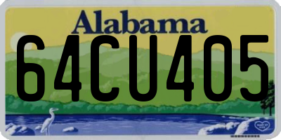 AL license plate 64CU405