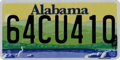 AL license plate 64CU410
