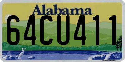 AL license plate 64CU411