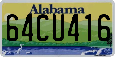 AL license plate 64CU416