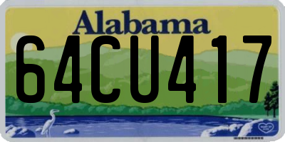 AL license plate 64CU417