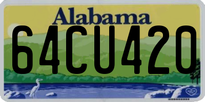 AL license plate 64CU420
