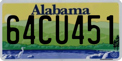 AL license plate 64CU451