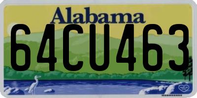 AL license plate 64CU463
