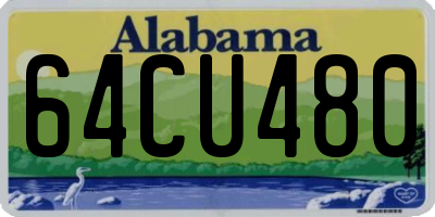 AL license plate 64CU480