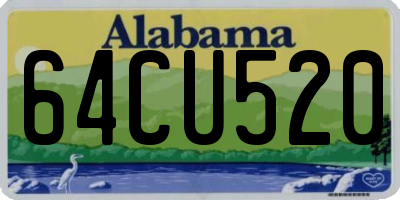 AL license plate 64CU520