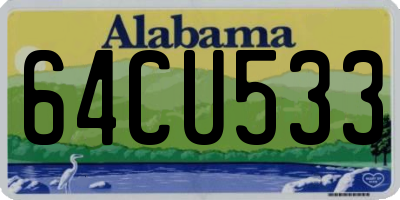 AL license plate 64CU533