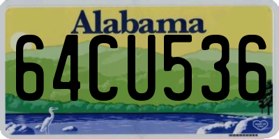 AL license plate 64CU536