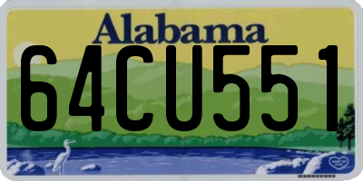 AL license plate 64CU551
