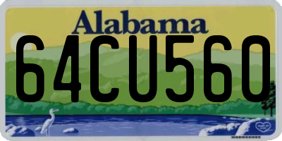 AL license plate 64CU560