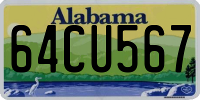 AL license plate 64CU567