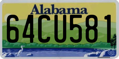 AL license plate 64CU581