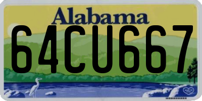AL license plate 64CU667