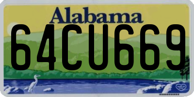 AL license plate 64CU669