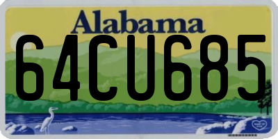 AL license plate 64CU685