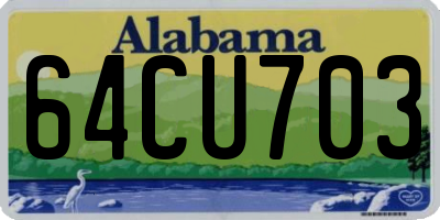AL license plate 64CU703