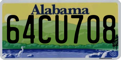 AL license plate 64CU708