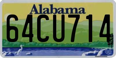 AL license plate 64CU714