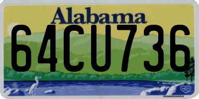 AL license plate 64CU736