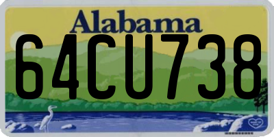AL license plate 64CU738
