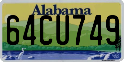 AL license plate 64CU749