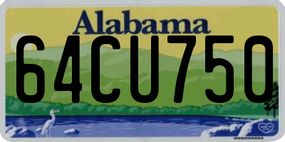 AL license plate 64CU750